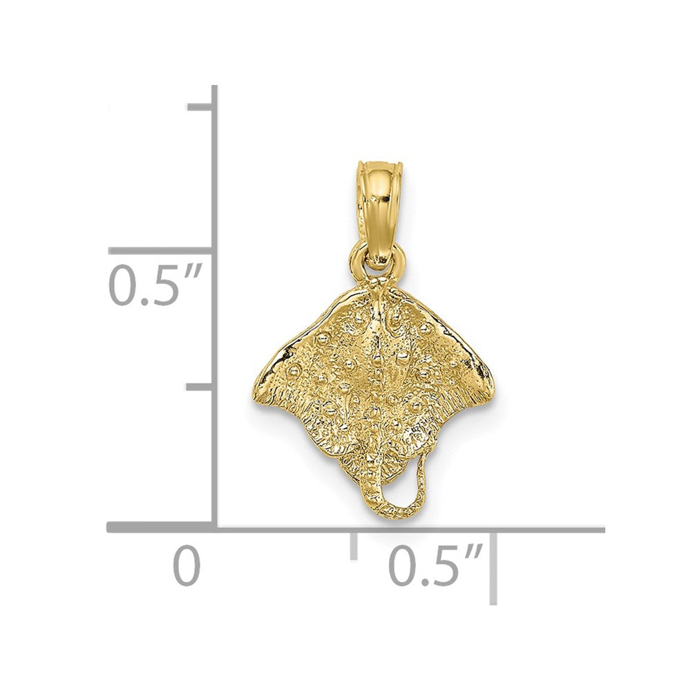 10K 2-D Stingray Charm