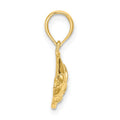10K Polished Textured Fish Charm