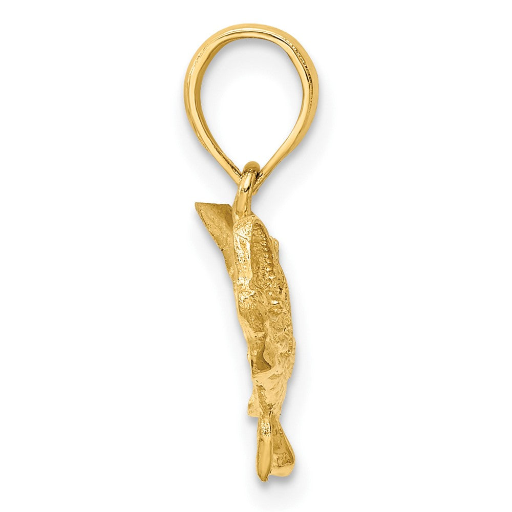 10K 2-D Bass Fish w/ Tail Up Charm
