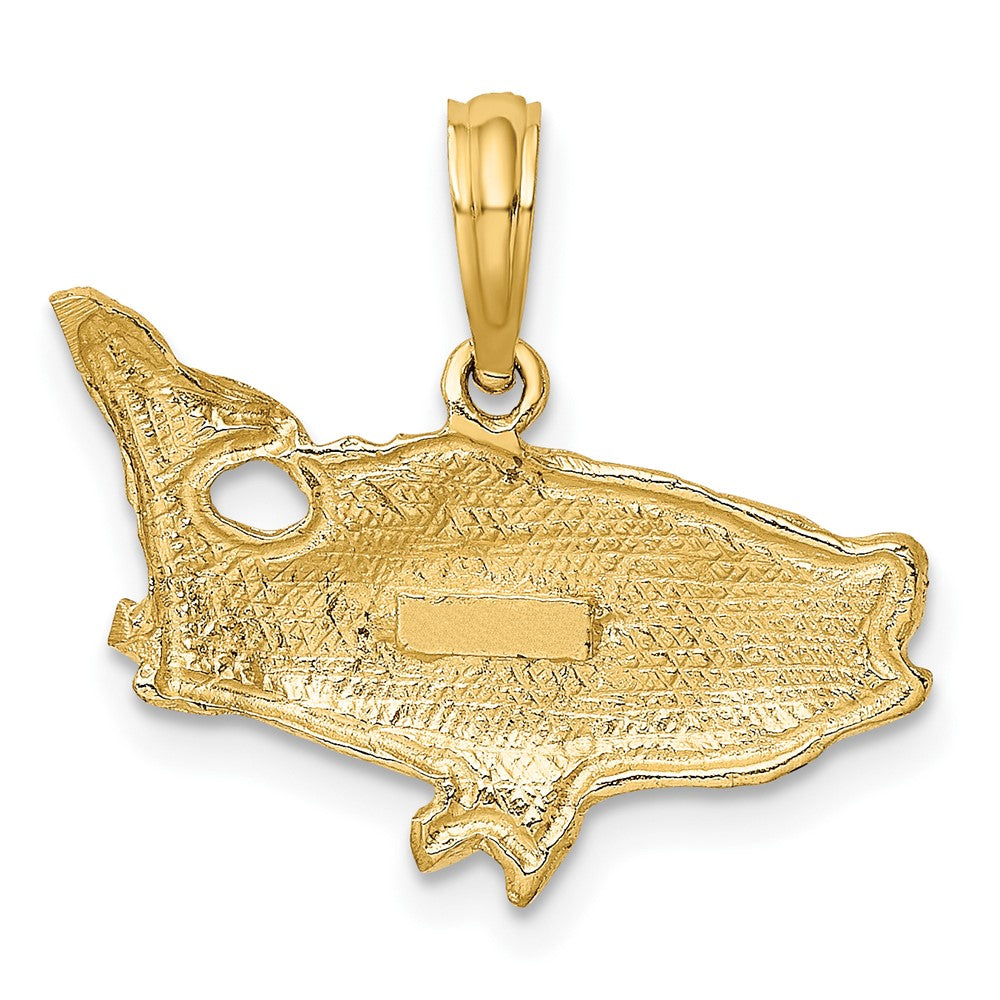 10K 2-D Bass Fish w/ Tail Up Charm