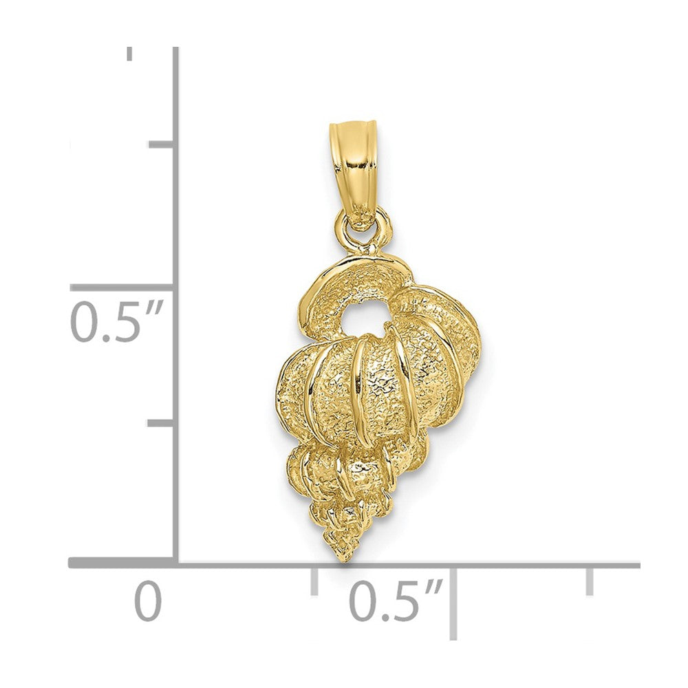10K 2-D Precious Wentletrap Shell Charm