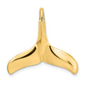 10K 3-D Polished/Textured Whale Tail Charm