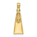 10K Scuba Flipper Charm