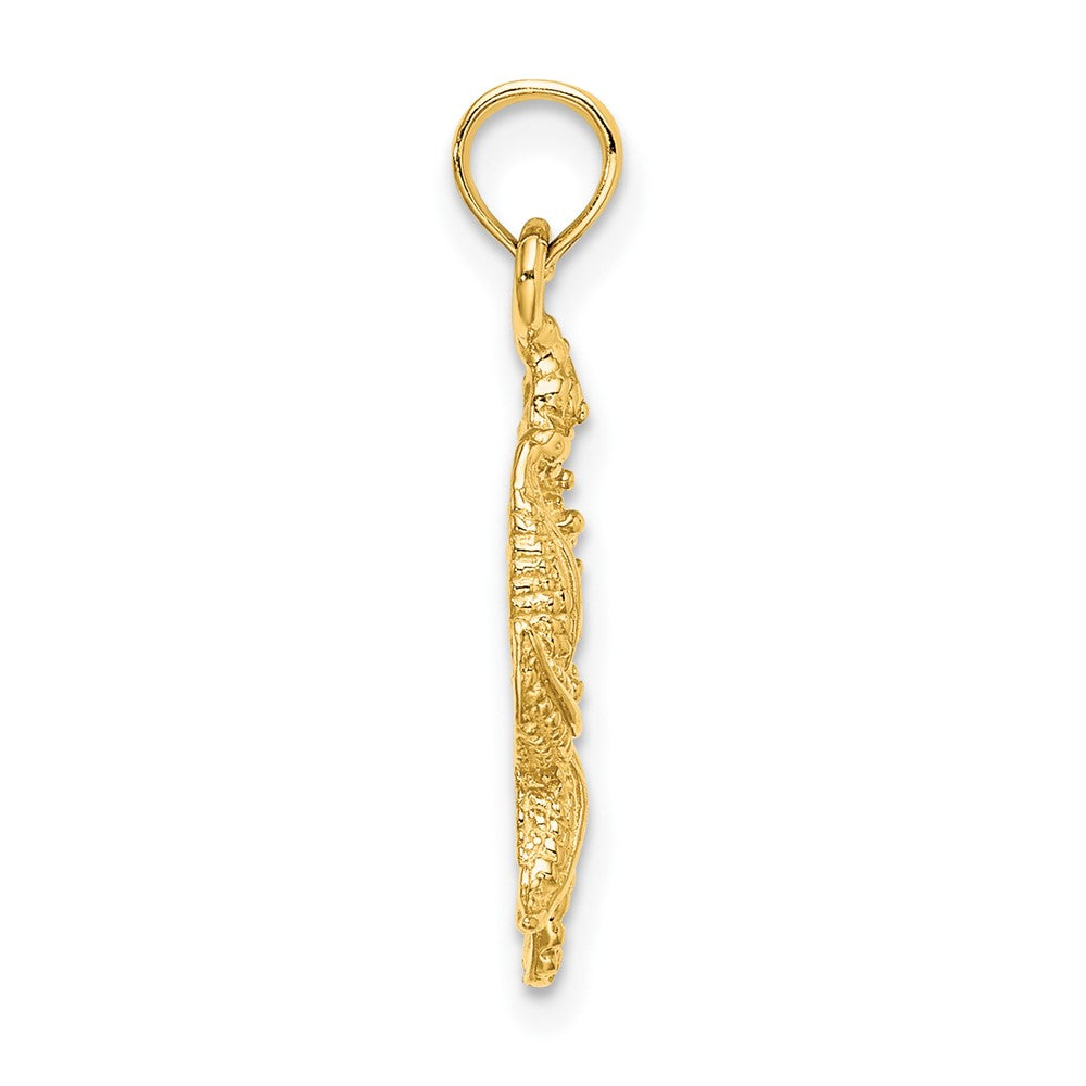 10K Starfish and Seahorse Charm