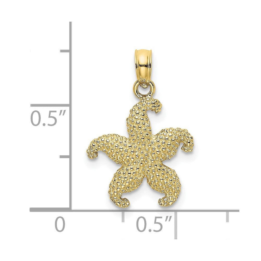 10K Puffed Starfish Charm