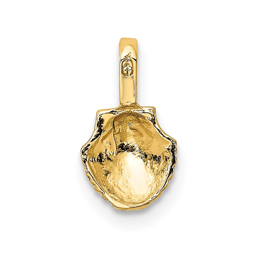 10K Mini Scallop Shell Charm