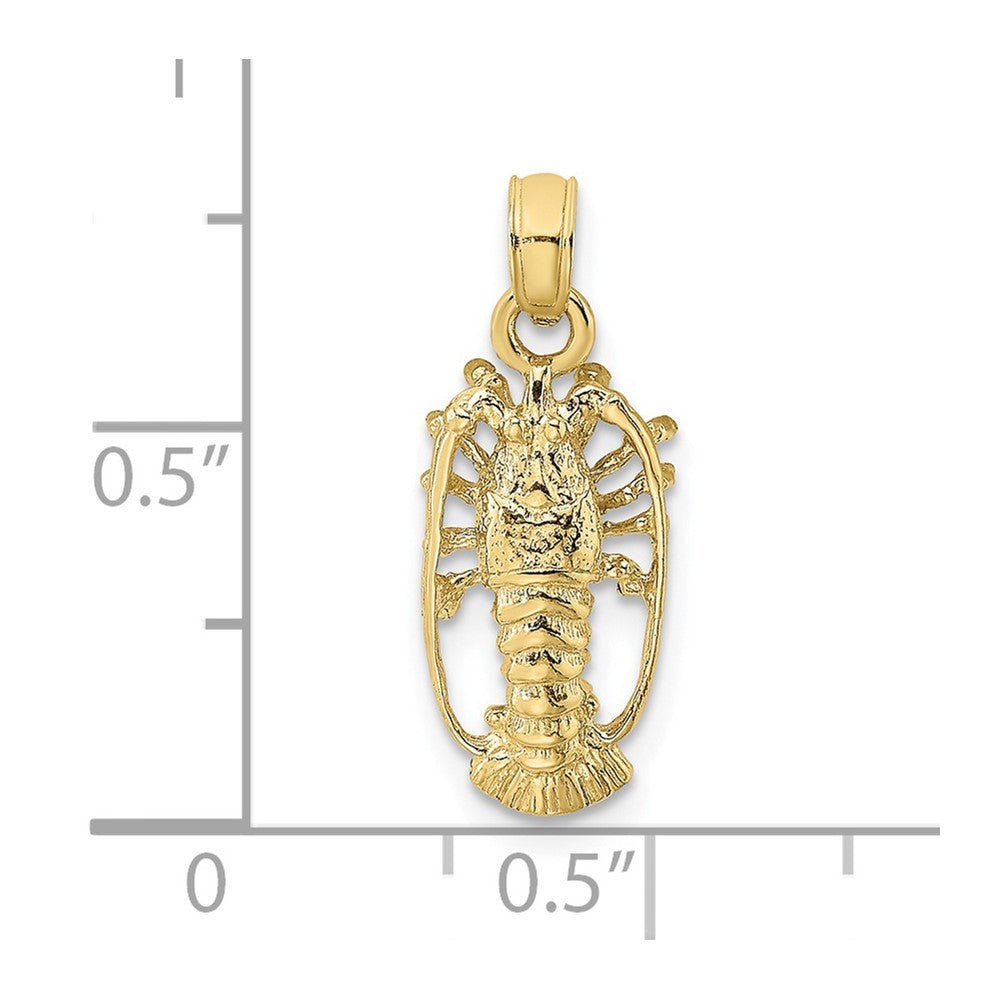 10K Florida Lobster with Out Claws Charm
