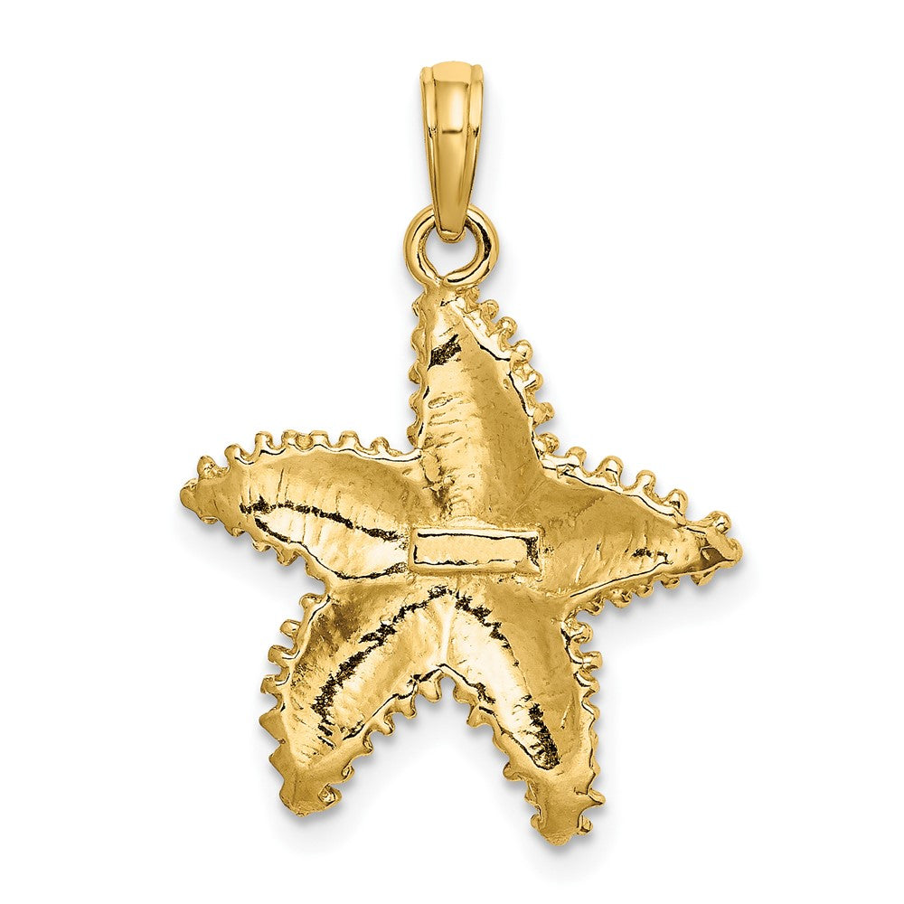 10K Starfish W/ Beaded Texture Charm