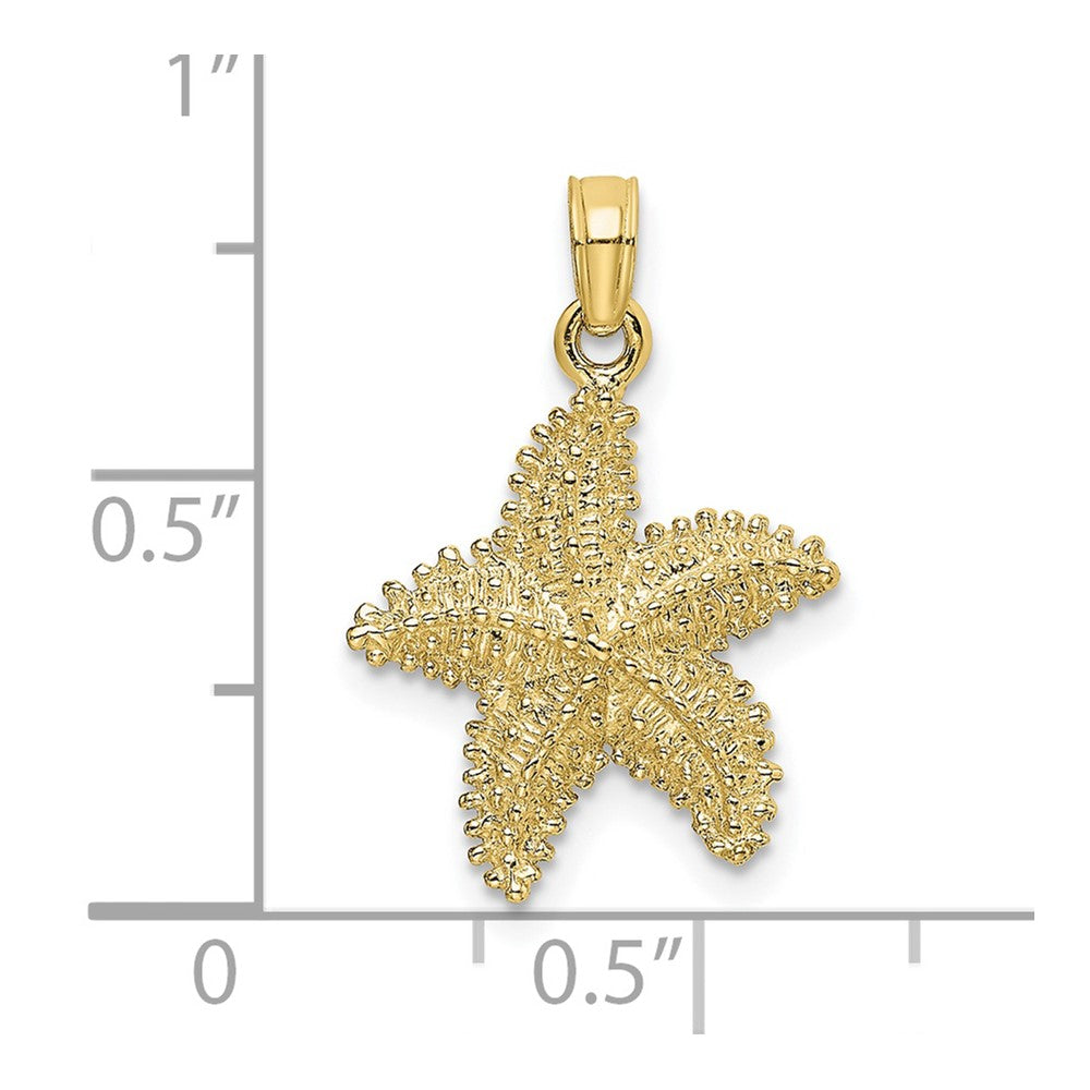 10K Starfish W/ Beaded Texture Charm