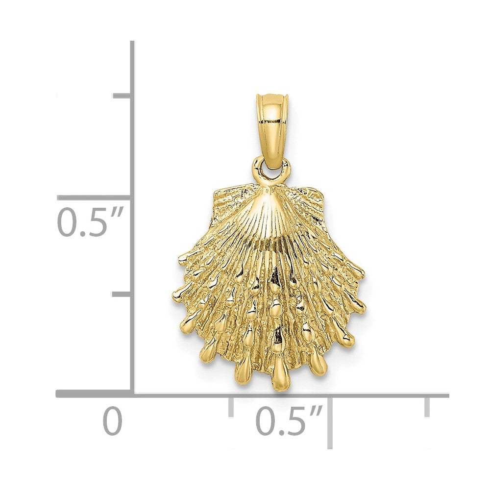 10K Lion's Paw Shell Charm