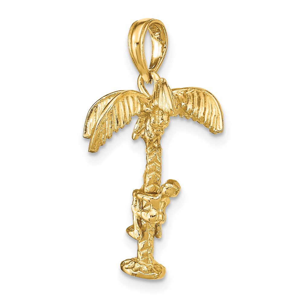 10K 3-D Palm Tree W/Moveable Man Charm