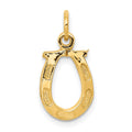 10k Solid Polished Horseshoe Charm