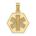 10k Medical Disc Pendant