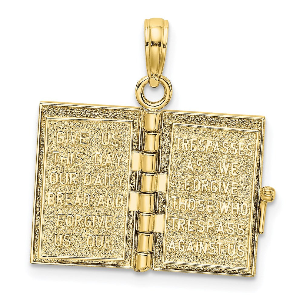10K 3-D Moveable Pages Holy Bible w/ Lords Prayer Charm
