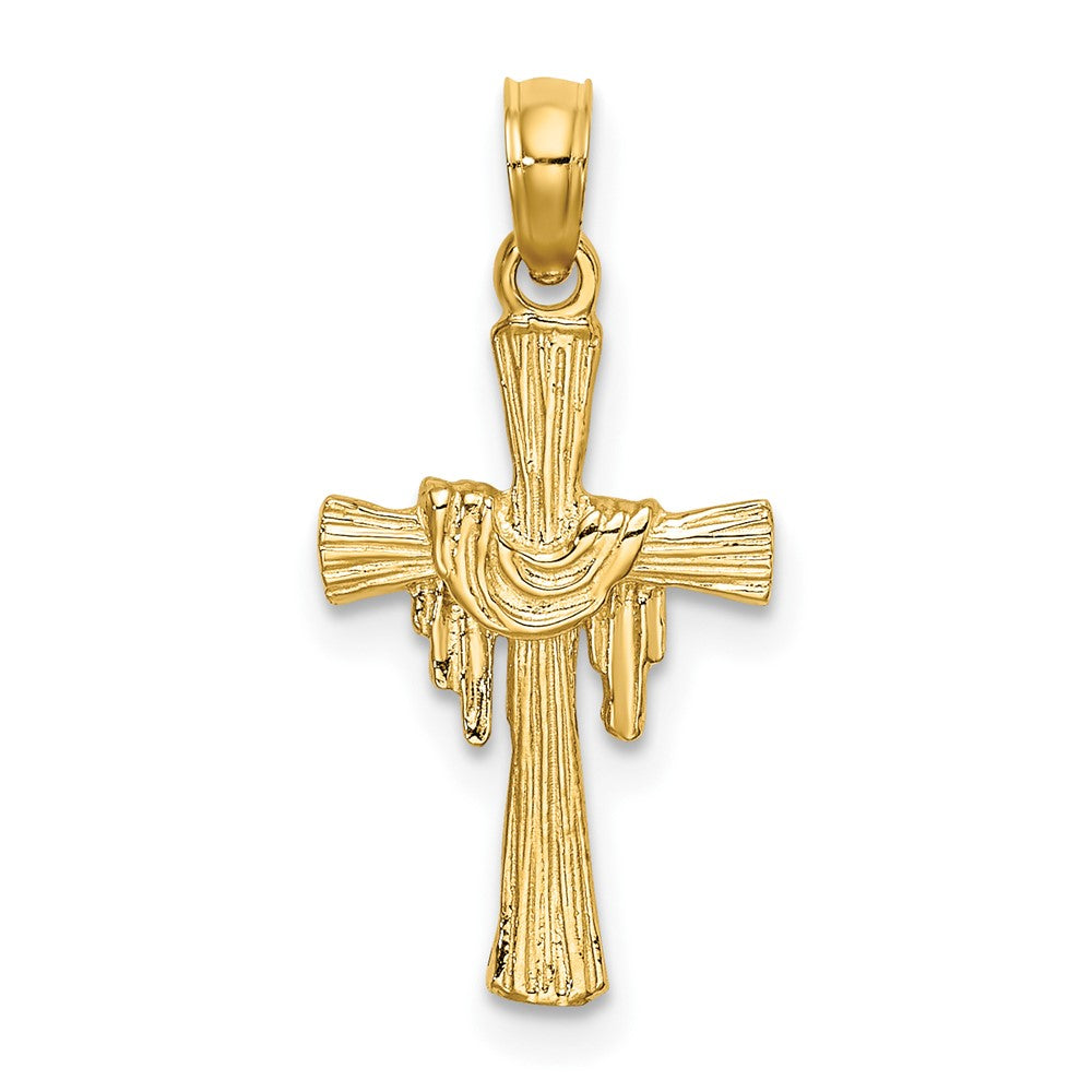 10K Cross w/ Drape Charm