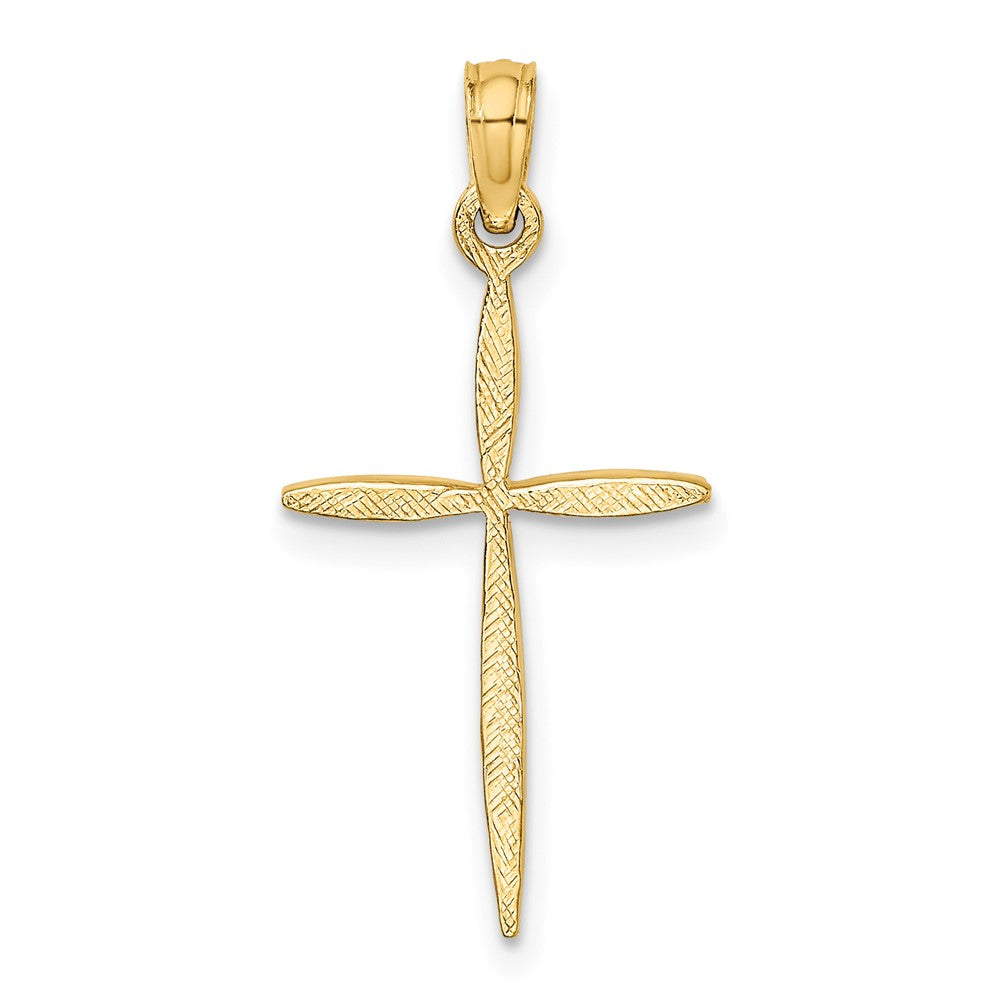10K D/C with Tapered Ends Cross Charm