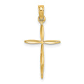 10K D/C with Tapered Ends Cross Charm