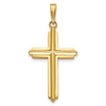 10K Polished Cross Charm