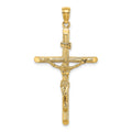 10K Textured Crucifix Charm
