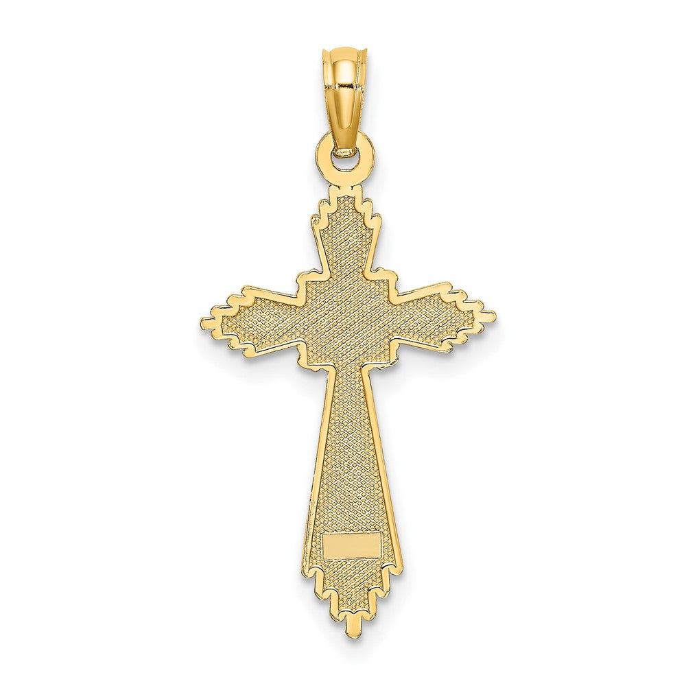 10K w/ Pointed Ends Fancy Cross Charm