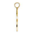 10K Textured Cut-Out Center Cross Charm