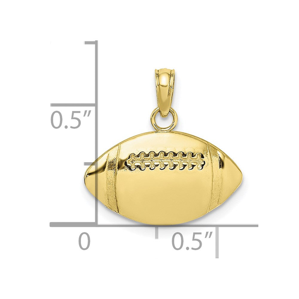 10K Engraveable Football Charm