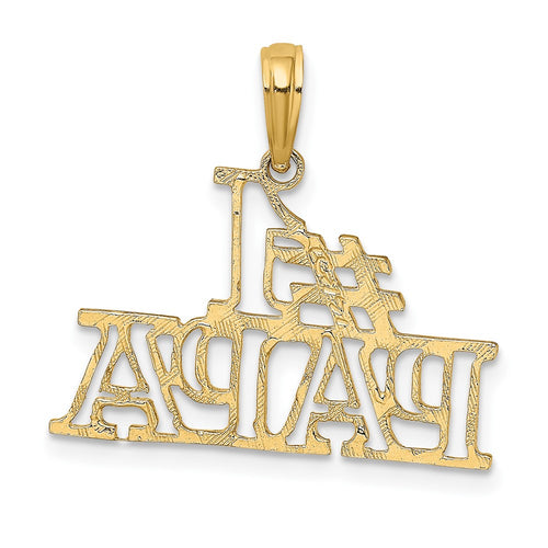 10K #1 PAPA Cut-out Charm