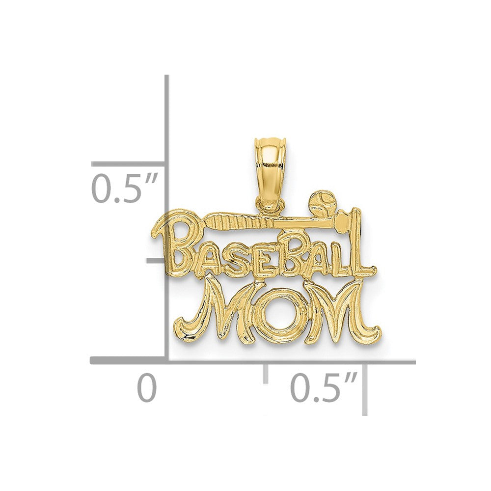 10K BASEBALL MOM Charm