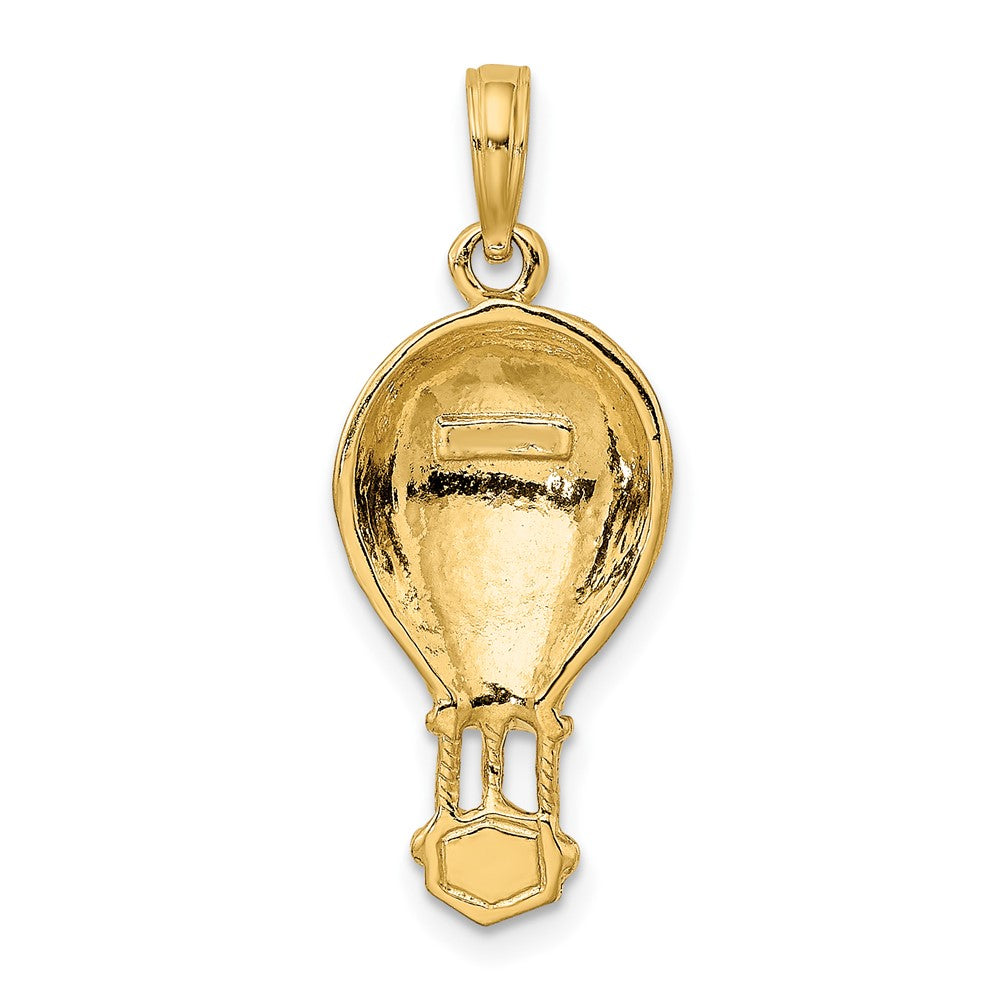 10K Polished Hot Air Balloon Charm