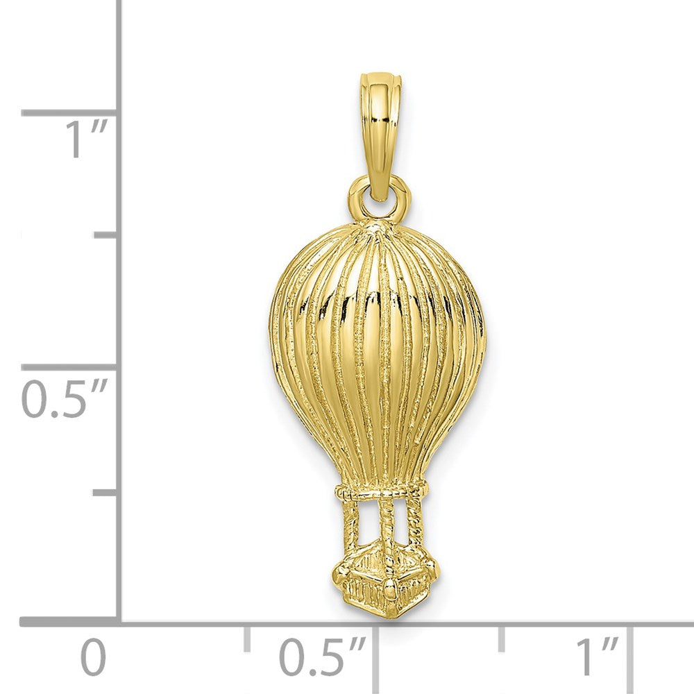 10K Polished Hot Air Balloon Charm