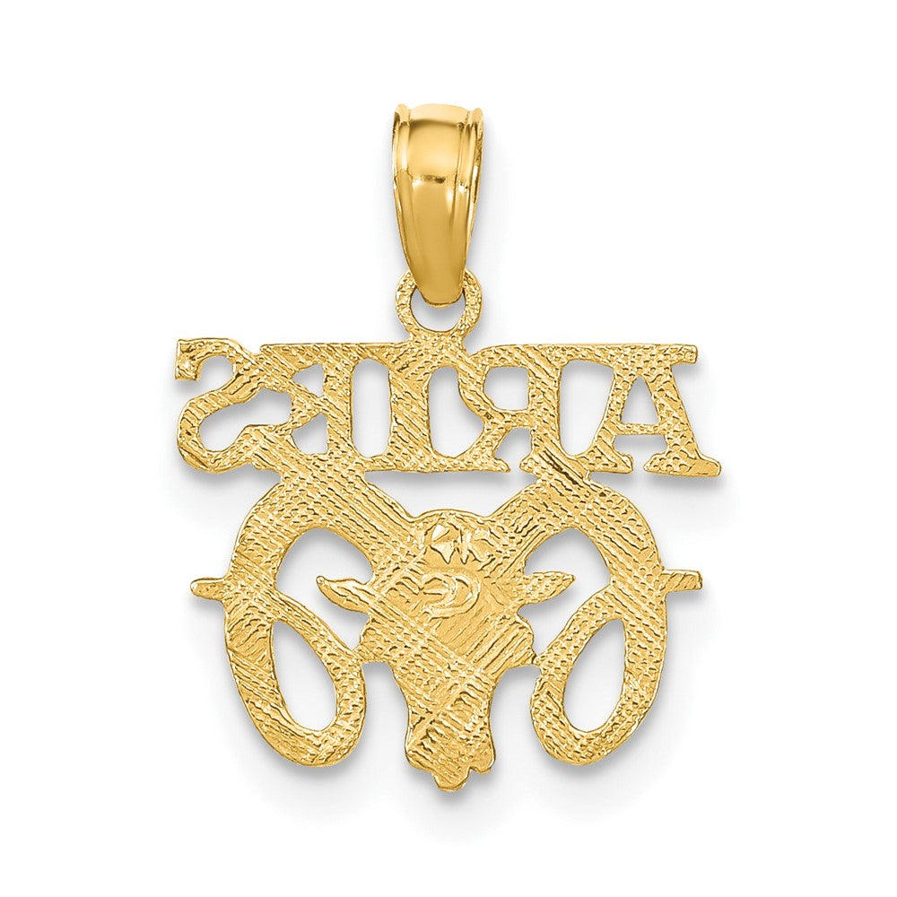 10k Aries Zodiac Charm
