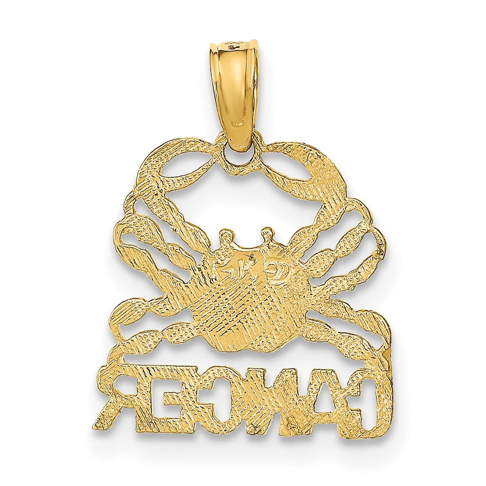 10k Cancer Zodiac Charm