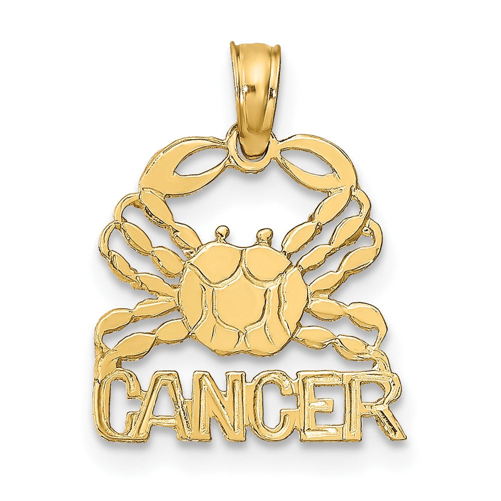10k Cancer Zodiac Charm