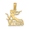 10k Virgo Zodiac Charm