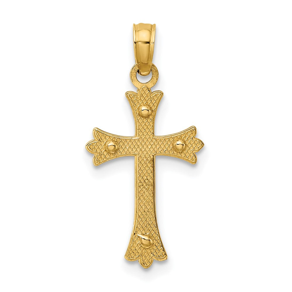 10k Two-tone Center Cross Charm