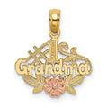 10K Two-Tone #1 GRANDMA W/ Flower Charm