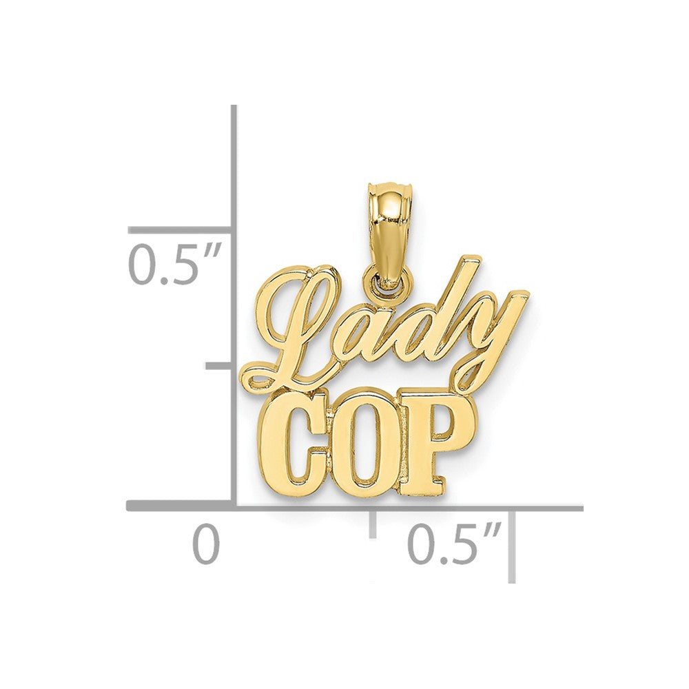 10k LADY COP Charm