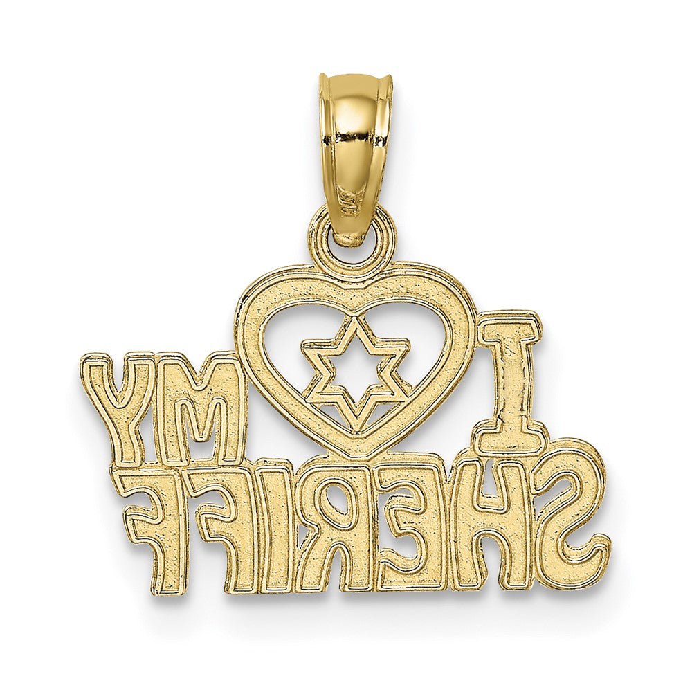 10k I HEART MY SHERIFF Charm