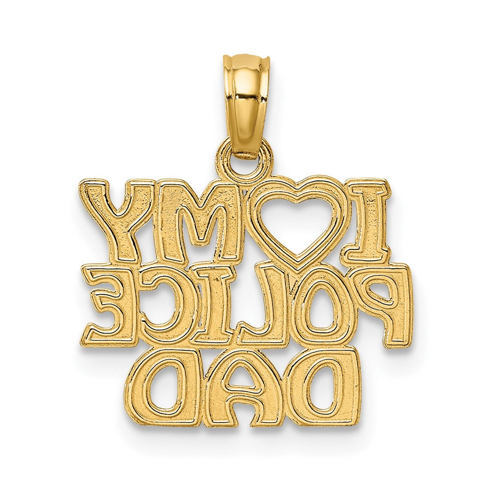10k I HEART MY POLICE DAD Charm