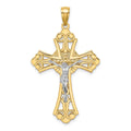 10K Two-tone Cut-Out Crucifix Charm
