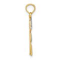 10K Textured w/Rhodium Boy Charm