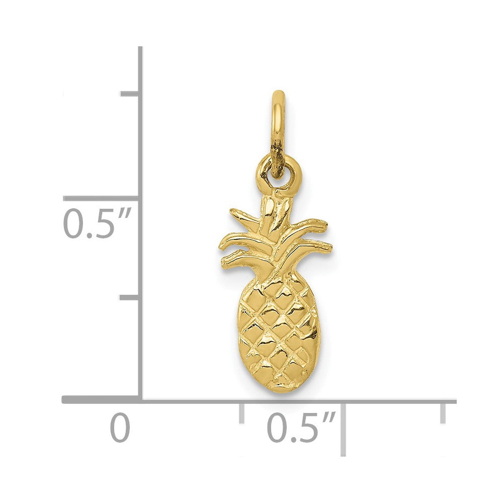 10k Polished Pineapple Charm