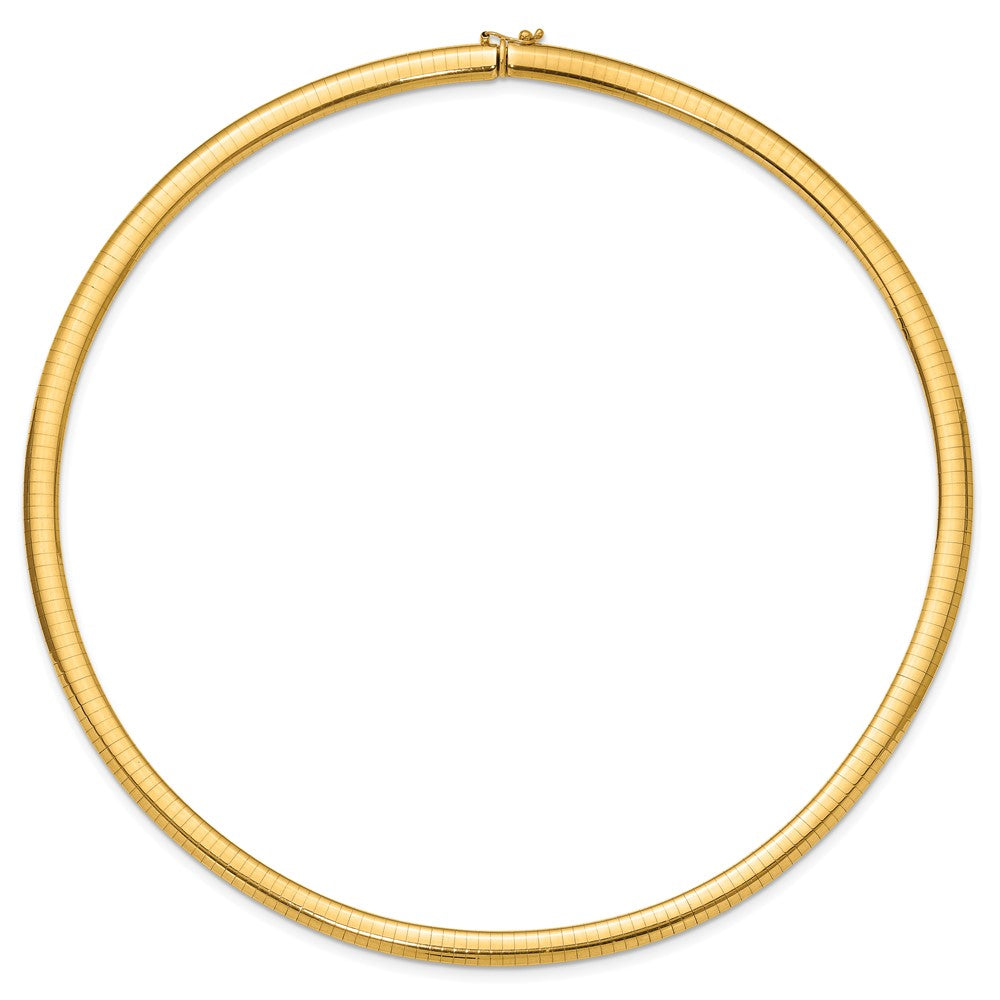 10k 6mm Domed Omega Necklace