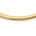 10k 6mm Domed Omega Necklace