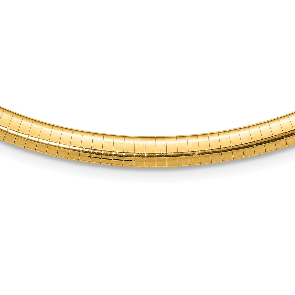 10k 6mm Domed Omega Necklace