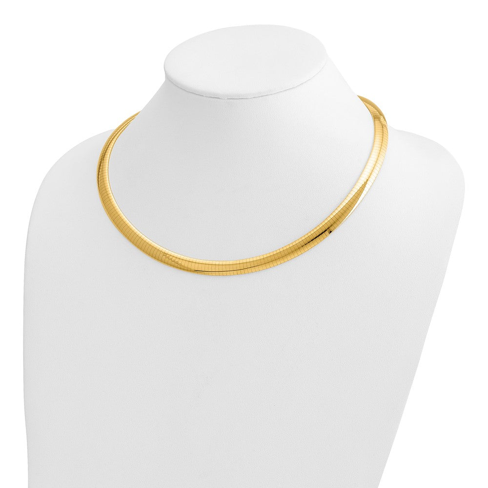 10k 8mm Domed Omega Necklace