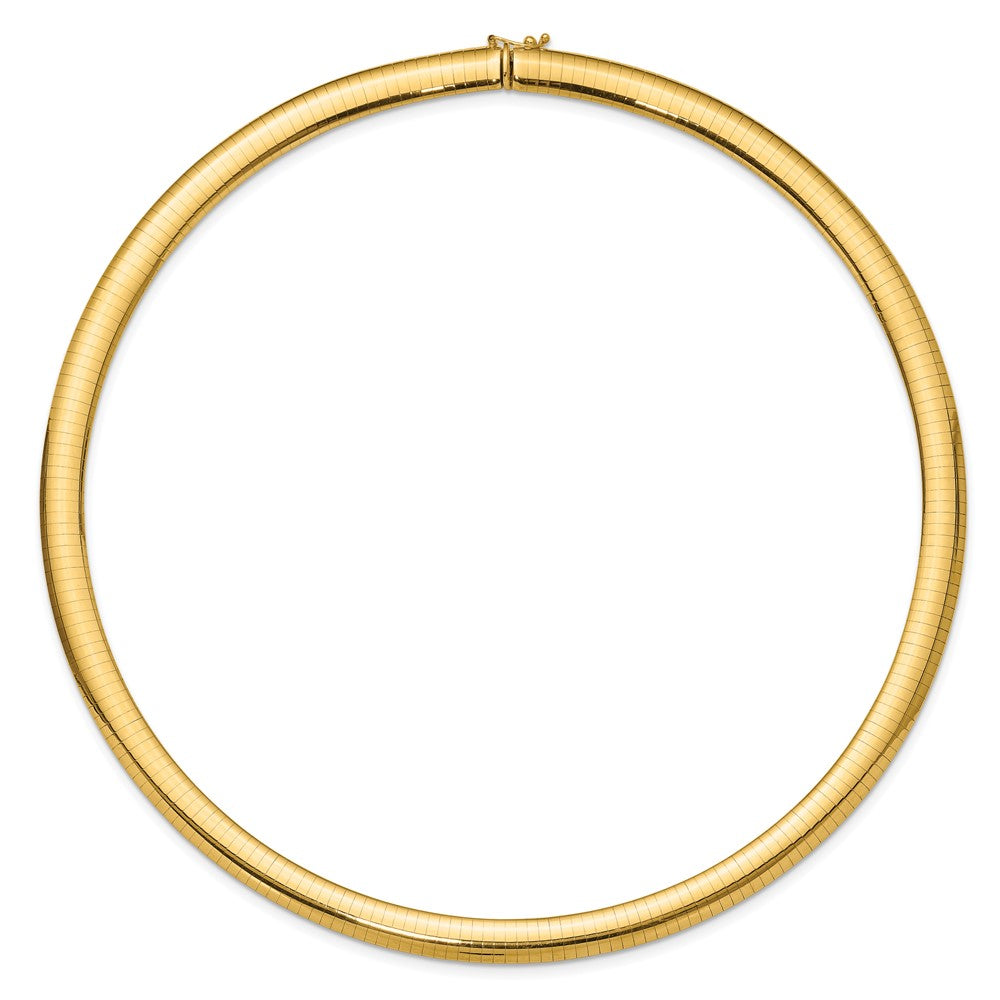 10k 8mm Domed Omega Necklace