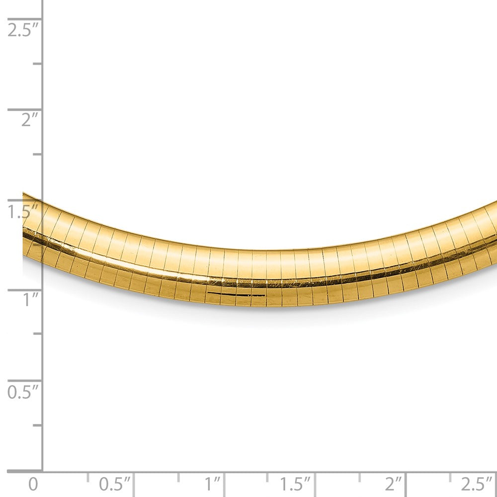 10k 8mm Domed Omega Necklace