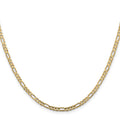 10k 3mm Concave Figaro Chain