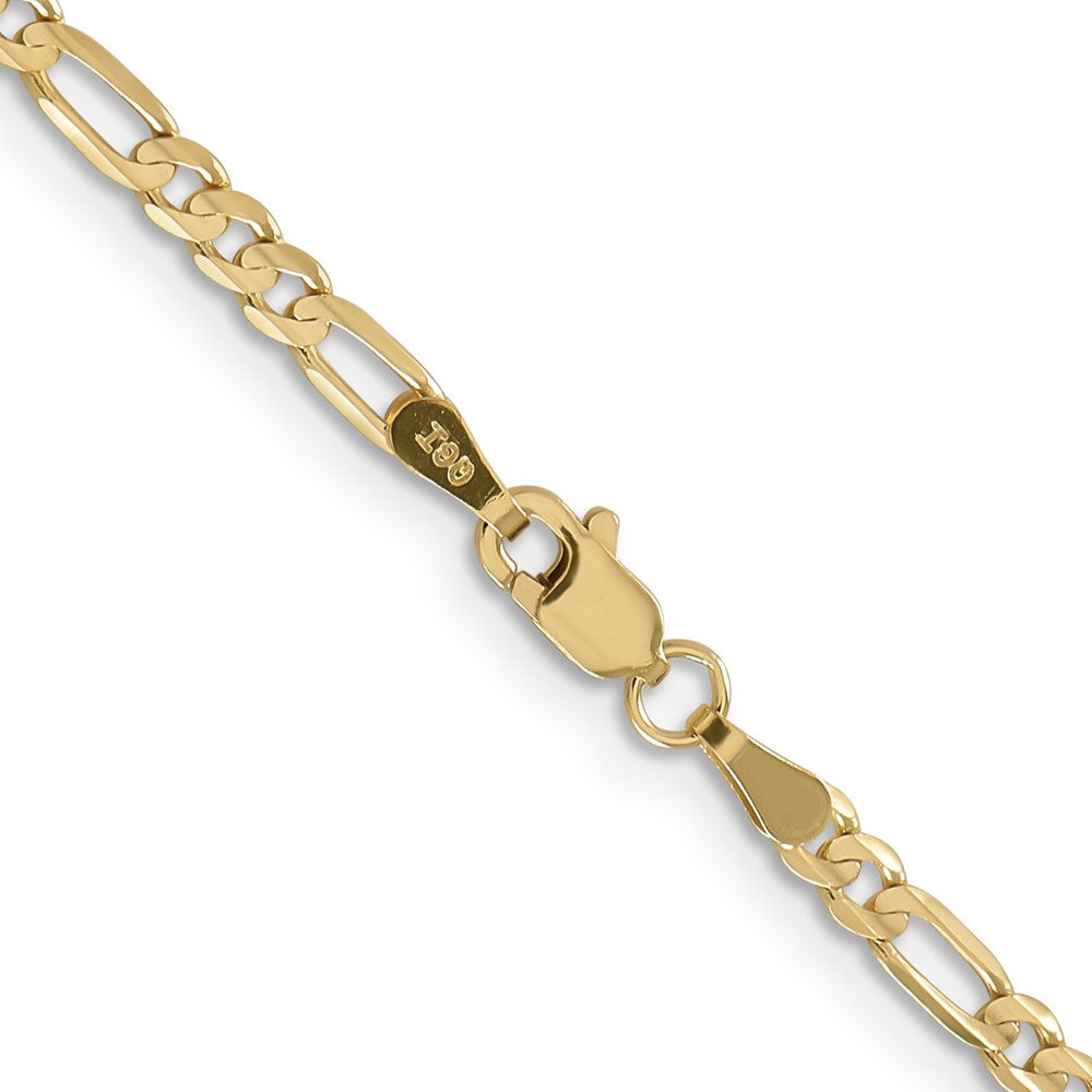 10k 3mm Concave Figaro Chain